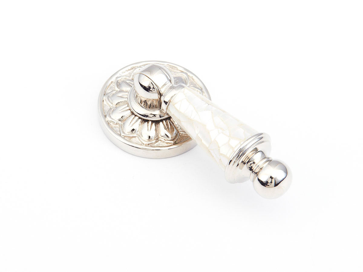 Schaub 989-MOP-PN 2-3/4" Mother of Pearl Pendant Cabinet Pull Polished Nickel Finish Main image