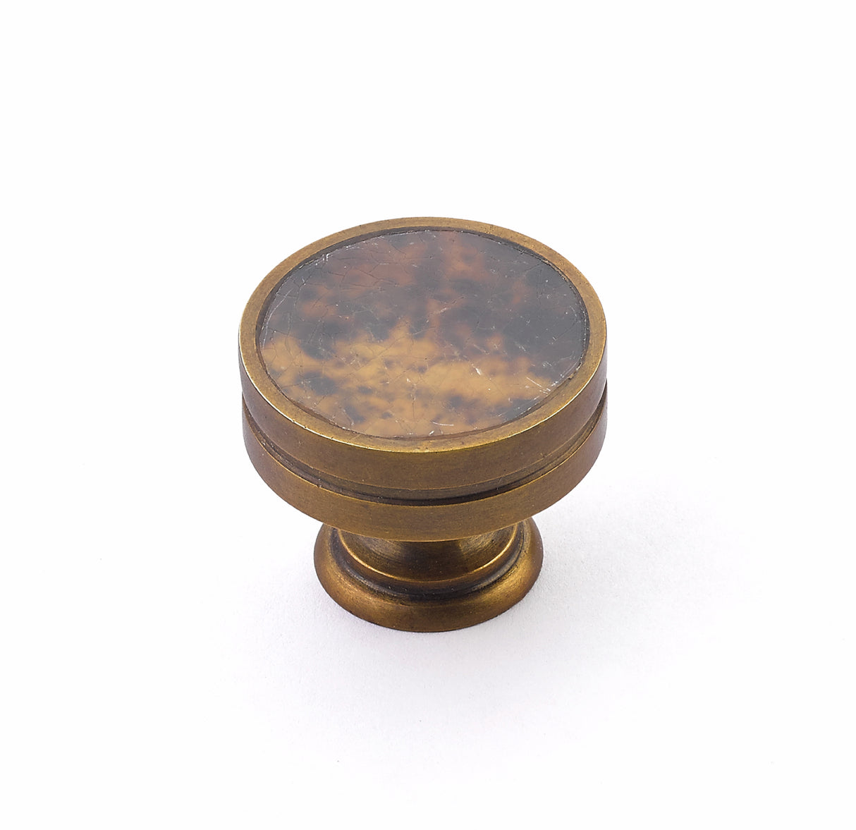 Schaub 990-PEN-ED 1-3/8" Tiger Penshell Cabinet Knob Estate Dover Finish