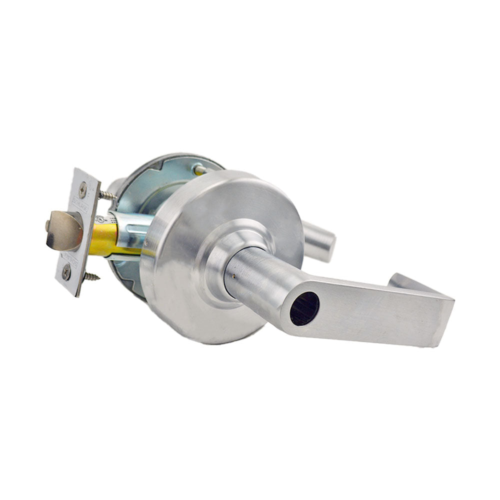 Schlage Commercial ALX70LRHO626 ALX Series Grade 2 Classroom Rhodes Lever Lock Less Cylinder with 47270197 Tailpiece Included, with 47267042 2-3/4" Deadlatch and 47267101 ANSI Strike Satin Chrome Finish