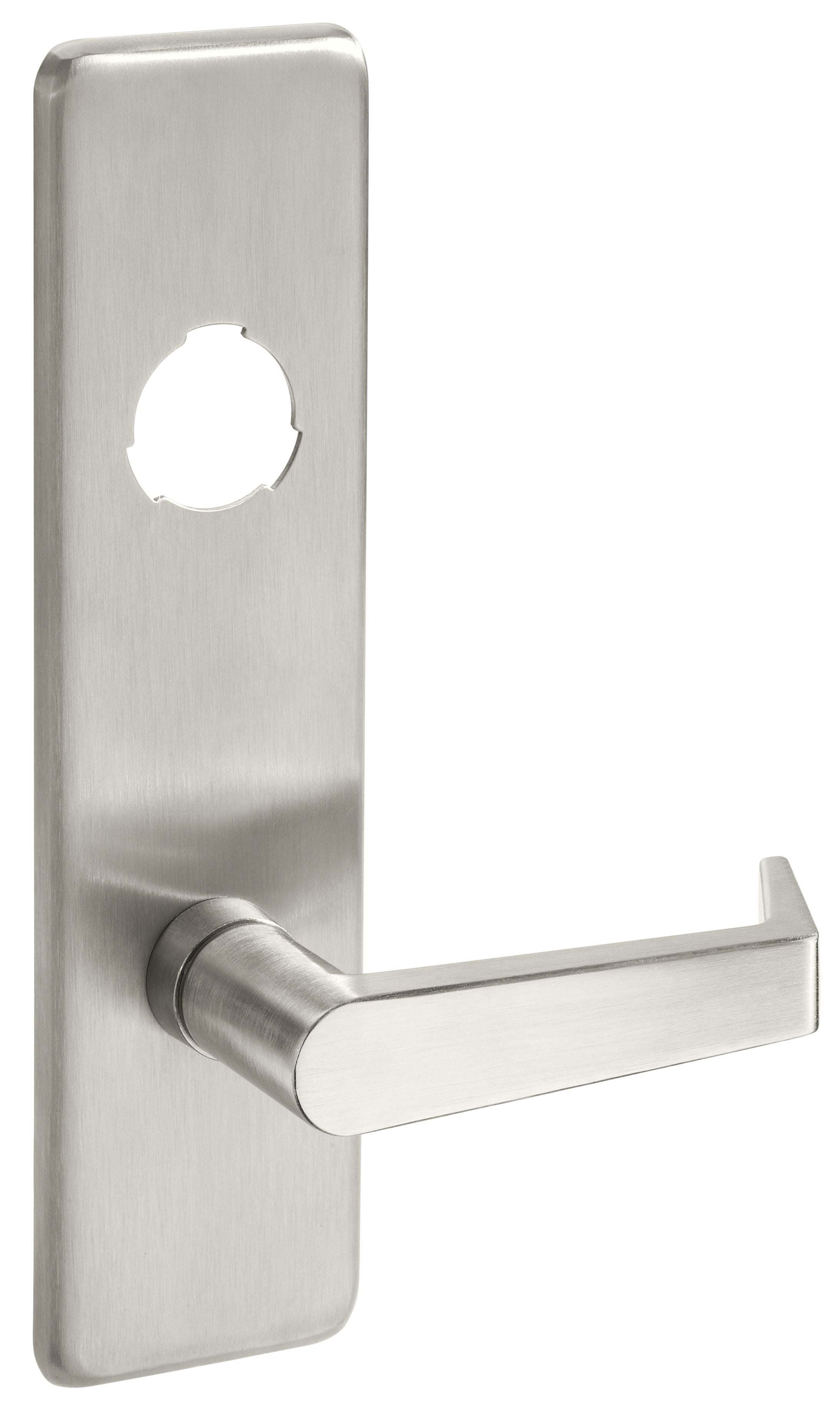 ASSA Abloy Accentra AU426F630 Augusta Lever Escutcheon Cylinder Classroom / Storeroom Exit Device Trim US32D (630) Satin Stainless Steel Finish Main image