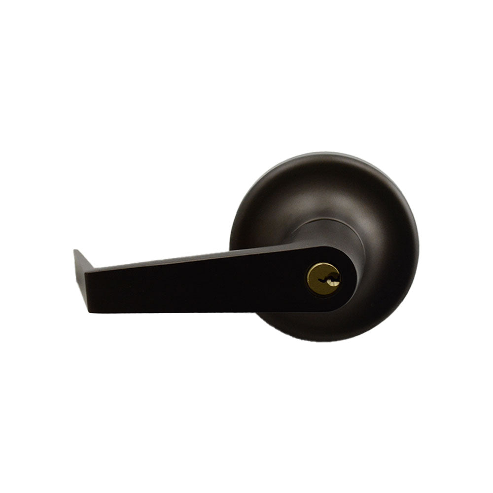 ASSA Abloy Accentra AU441F613E Augusta Key in Lever Night Latch Rose Exit Device Trim US10BE (613E) Oil Rubbed Bronze Finish Main image