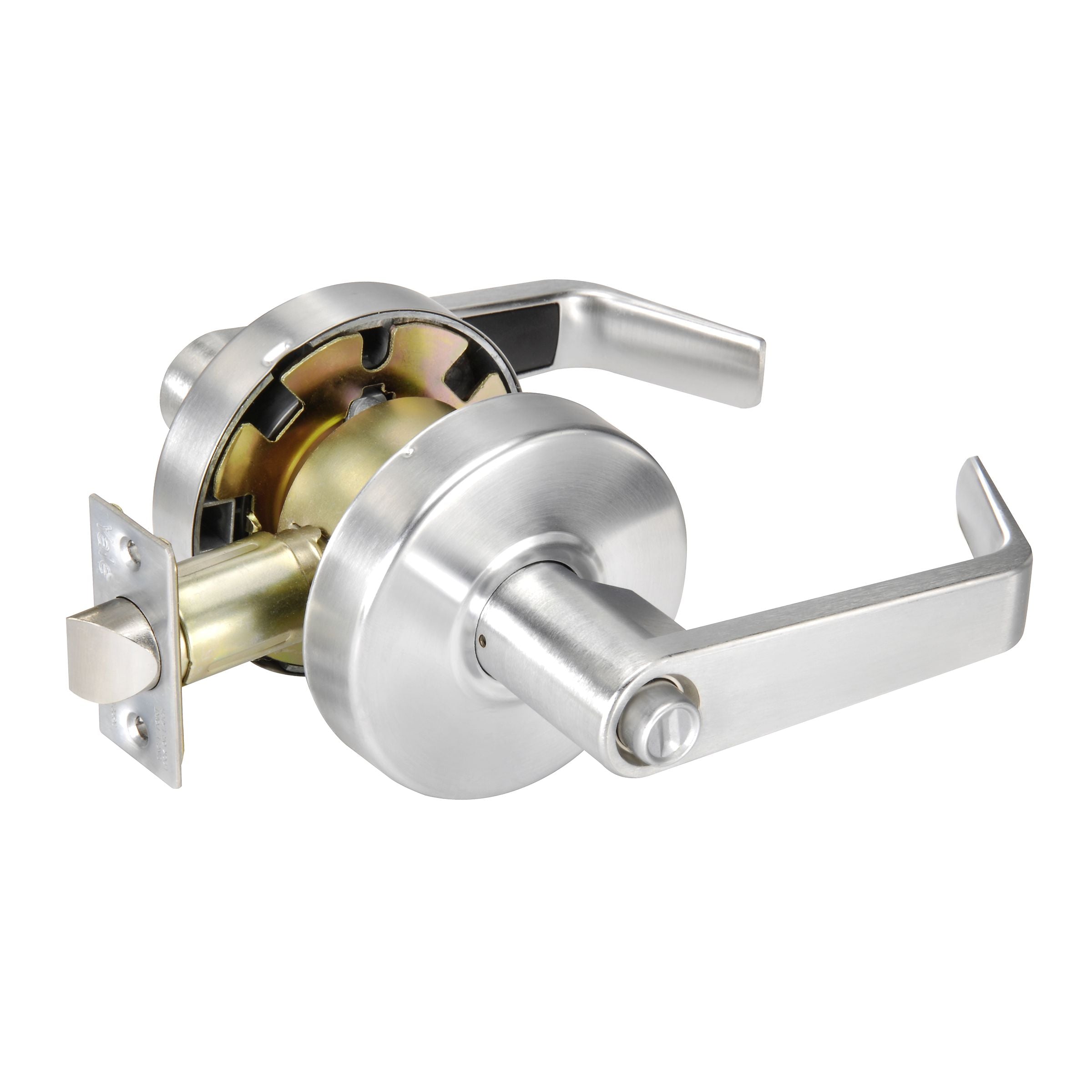 ASSA Abloy Accentra AU4602LN626 Privacy Augusta Lever Grade 2 Cylindrical Lock with MCP234 Latch and 497-114 Strike US26D (626) Satin Chrome Finish Main image