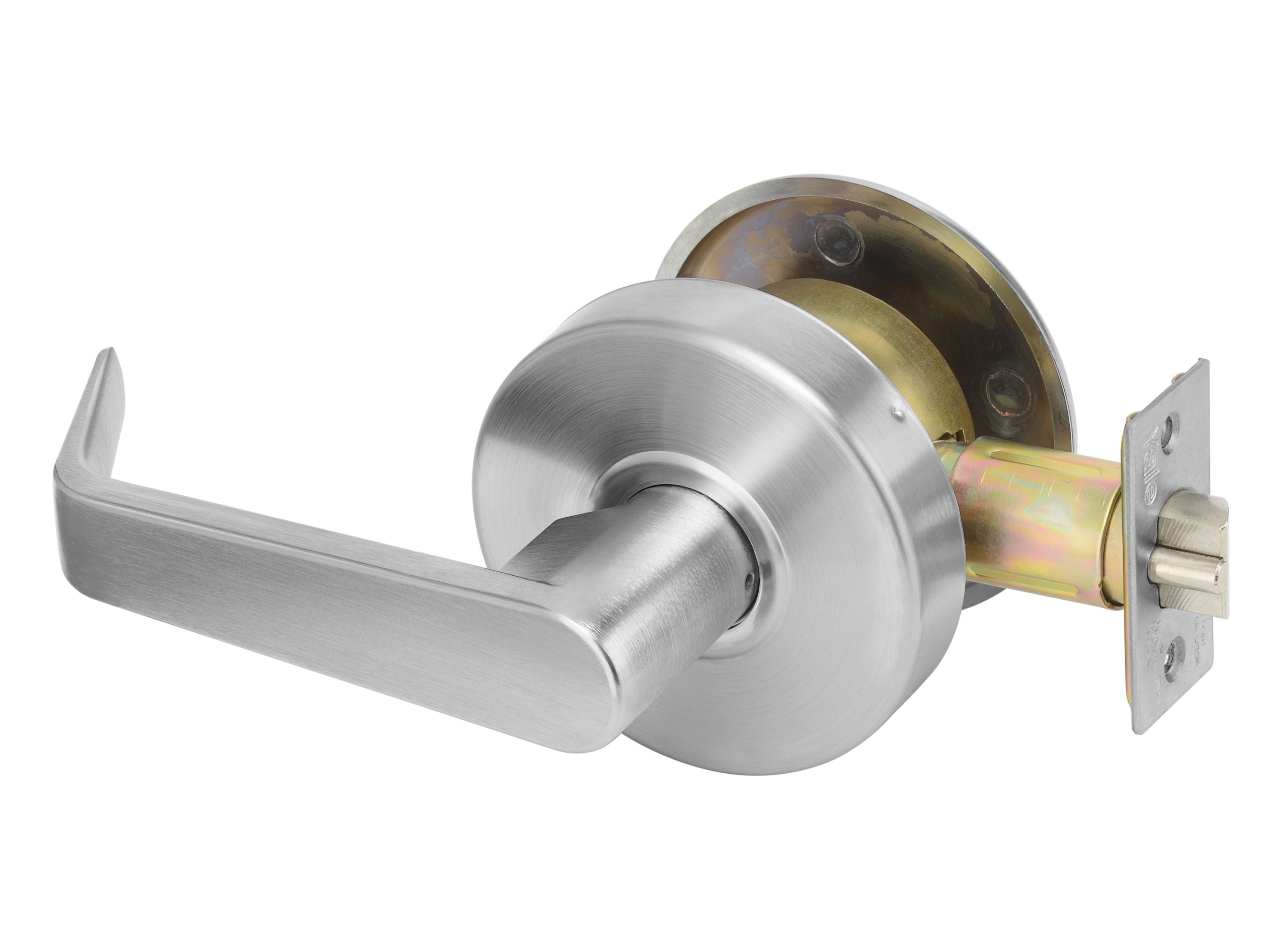 ASSA Abloy Accentra AU4628LN626 Communicating Passage Augusta Lever Grade 2 Cylindrical Lock with 280DN Latch and 271 Strike US26D (626) Satin Chrome Finish Main image