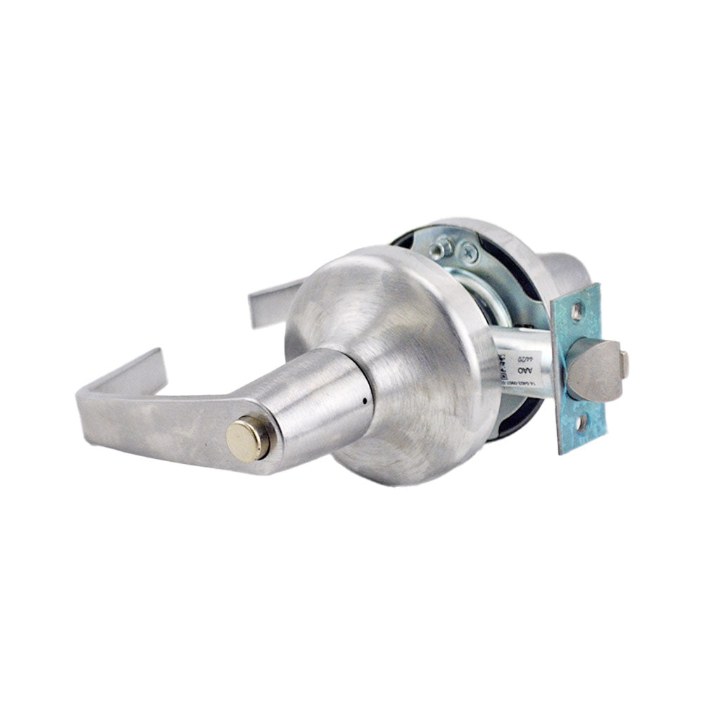 ASSA Abloy Accentra AU4704LN626SCHC Entry Augusta Lever Grade 1 Cylindrical Lock with Schlage C Keyway, 694 Latch, and 497-114 Strike US26D (626) Satin Chrome Finish