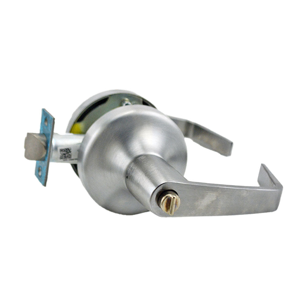 ASSA Abloy Accentra AU4707LN626SCHC Office Entry Augusta Lever Grade 1 Cylindrical Lock with Schlage C Keyway, 694 Latch, and 497-114 Strike US26D (626) Satin Chrome Finish Main image