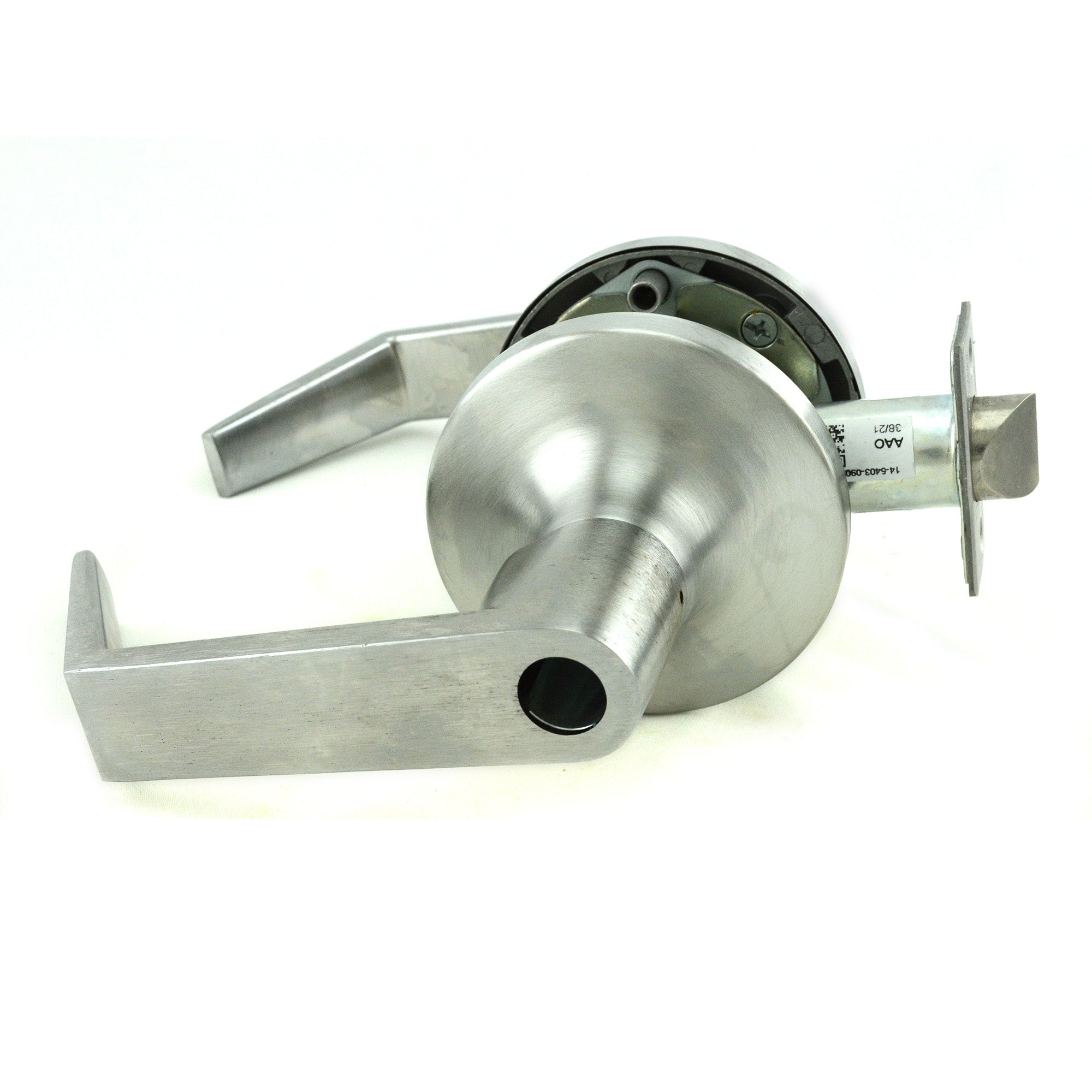 ASSA Abloy Accentra AU5405LN626LC Storeroom Augusta Lever Grade 1 Cylindrical Lock Less Cylinder, 694 Latch, and 497-114 Strike US26D (626) Satin Chrome Finish Main image