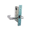 ASSA Abloy Accentra AUCN8801FL626 Passage Mortise Lock with Augusta Lever and Camden Escutcheon with 2815 Curved Lip Strike US26D (626) Satin Chrome Finish