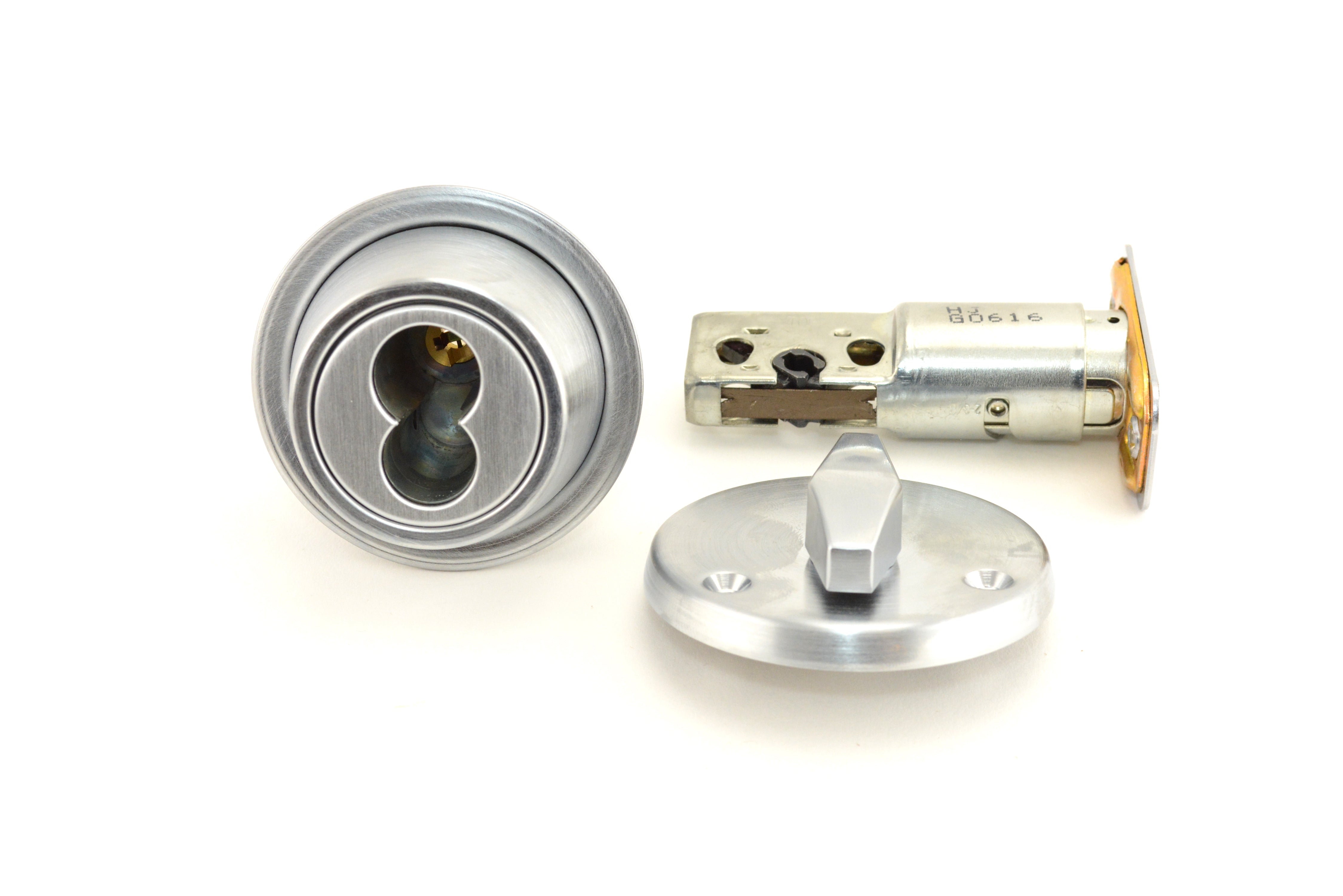 Schlage Commercial B563J626 Grade 2 Classroom Deadbolt Less Full Size Interchangeable Core with 12287 Latch and 10094 Strike Satin Chrome Finish Main image