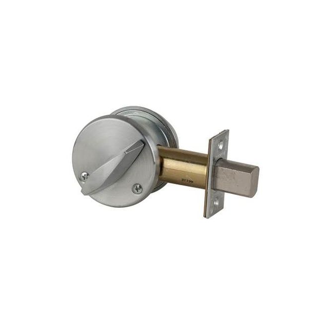 Schlage Commercial B660B626 Grade 1 Small Format Interchangeable Less Core Single Cylinder Deadbolt with 12296 Latch and 10094 Strike Satin Chrome Finish Main image