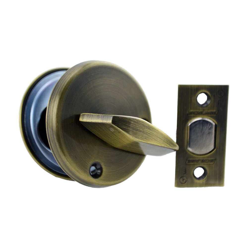 Schlage Commercial B660P609 Grade 1 Single Cylinder Deadbolt C Keyway with 12296 Latch and 10094 Strike Antique Brass Finish Main image