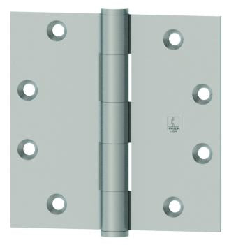 Hager BB119141232DNRP 4-1/2" x 4-1/2" Full Mortise Standard Weight Ball Bearing Hinge Non Removable Pin Satin Stainless Steel Finish