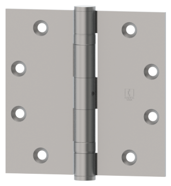Hager BB1279541226DNRP 5" x 4-1/2" Full Mortise Standard Weight Ball Bearing Hinge Non Removable Pin Satin Chrome Finish