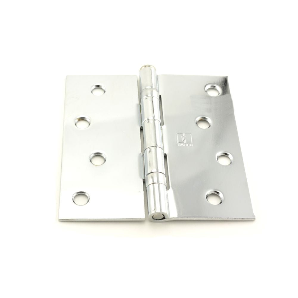 Hager BB1741426EA 4" x 4" Square Corner Ball Bearing Full Mortise Residential Weight Hinge Bright Chrome Finish