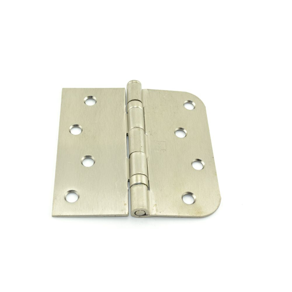 Hager BB1816415EA 4" x 4" Right Hand Square by 5/8” Radius Full Mortise Residential Weight Ball Bearing Hinge Satin Nickel Finish