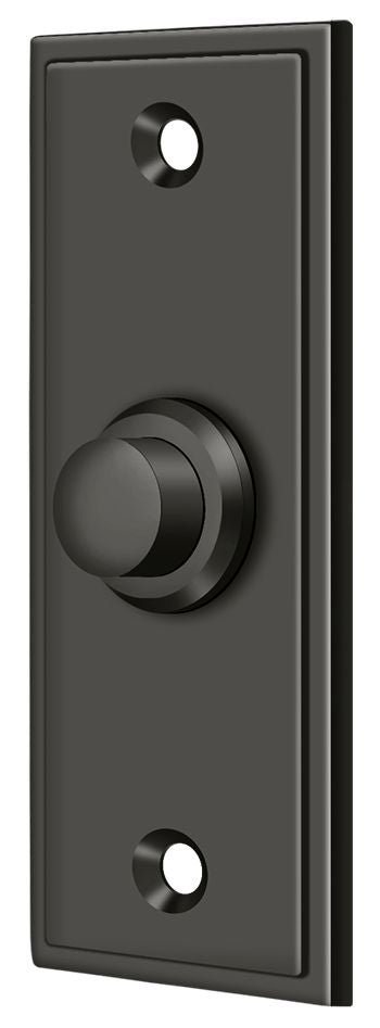 Deltana BBS333U10B Bell Button; Rectangular Contemporary; Oil Rubbed Bronze Finish