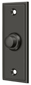 Deltana BBS333U10B Bell Button; Rectangular Contemporary; Oil Rubbed Bronze Finish