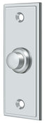 Deltana BBS333U26 Bell Button; Rectangular Contemporary; Bright Chrome Finish