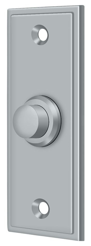 Deltana BBS333U26D Bell Button; Rectangular Contemporary; Satin Chrome Finish Main image