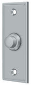 Deltana BBS333U26D Bell Button; Rectangular Contemporary; Satin Chrome Finish