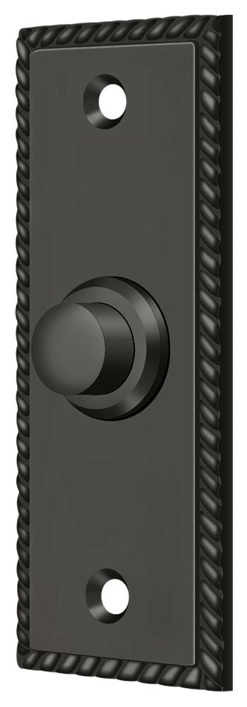 Deltana BBSR333U10B Bell Button; Rectangular Rope; Oil Rubbed Bronze Finish Main image