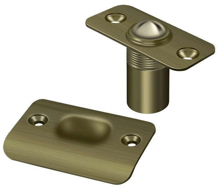 Deltana BC218RU5 Ball Catch; Round Corners; Antique Brass Finish Main image