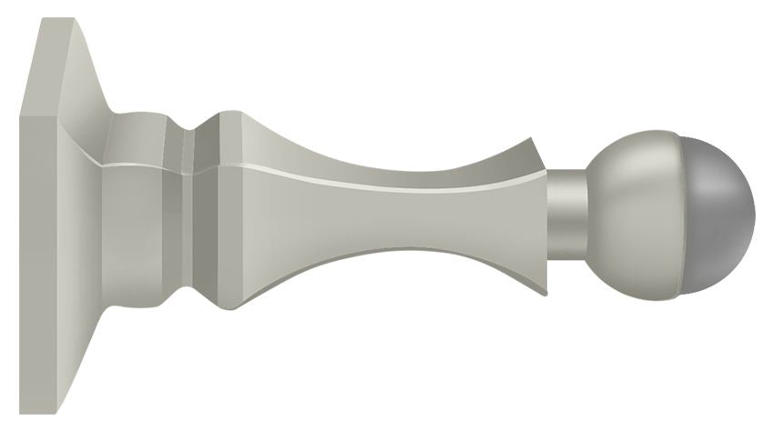 Deltana BDH35U15 3-1/2" Baseboard Door Bumper; Solid Brass; Satin Nickel Finish Main image