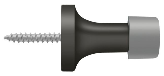 Deltana BDS125U10B 1-1/2" Baseboard Door Bumper; Solid Brass; Oil Rubbed Bronze Finish Main image
