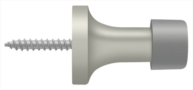 Deltana BDS125U15 1-1/2" Baseboard Door Bumper; Solid Brass; Satin Nickel Finish Main image