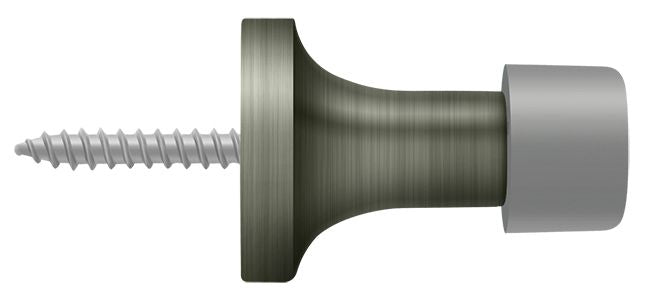 Deltana BDS125U15A 1-1/2" Baseboard Door Bumper; Solid Brass; Antique Nickel Finish Main image