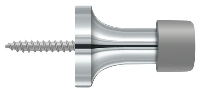 Deltana BDS125U26 1-1/2" Baseboard Door Bumper; Solid Brass; Bright Chrome Finish Main image