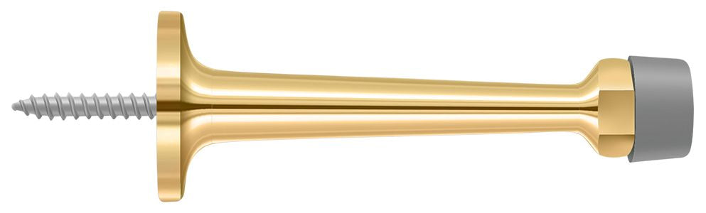 Deltana BDS30CR003 3-1/4" Baseboard Door Bumper; Solid Brass; Lifetime Brass Finish Main image