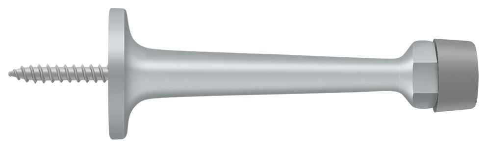 Deltana BDS30U26D 3-1/4" Baseboard Door Bumper; Solid Brass; Satin Chrome Finish Main image