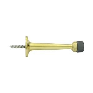 Deltana BDS30U3-UNL 3-1/4" Baseboard Door Bumper; Solid Brass; Unlacquered Bright Brass Finish