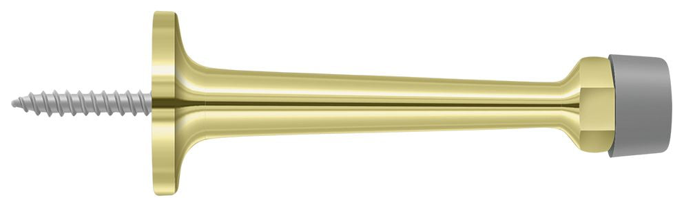 Deltana BDS30U3 3-1/4" Baseboard Door Bumper; Solid Brass; Bright Brass Finish Main image