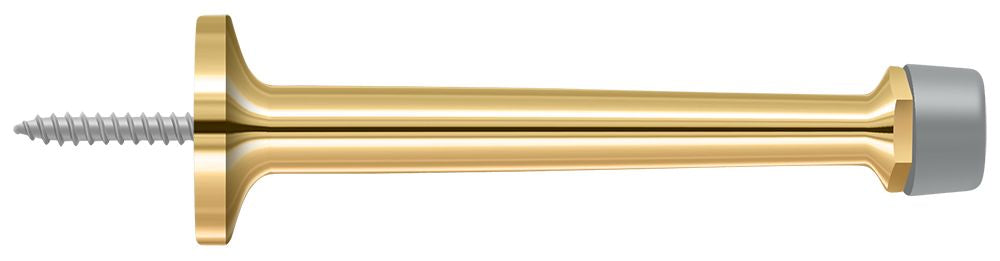 Deltana BDS425CR003 4" Baseboard Door Bumper; Solid Brass; Lifetime Brass Finish Main image