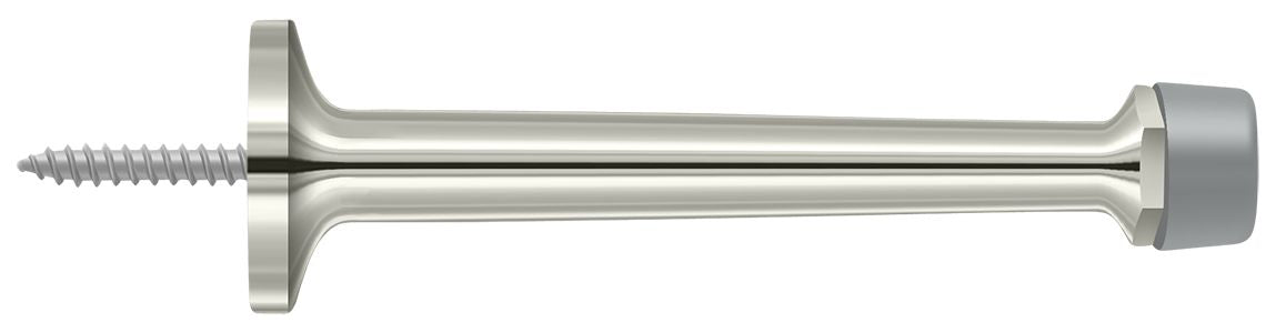 Deltana BDS425U14 4" Baseboard Door Bumper; Solid Brass; Bright Nickel Finish Main image