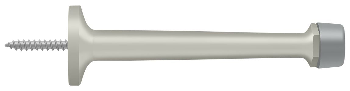 Deltana BDS425U15 4" Baseboard Door Bumper; Solid Brass; Satin Nickel Finish Main image