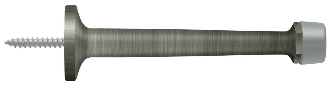 Deltana BDS425U15A 4" Baseboard Door Bumper; Solid Brass; Antique Nickel Finish Main image