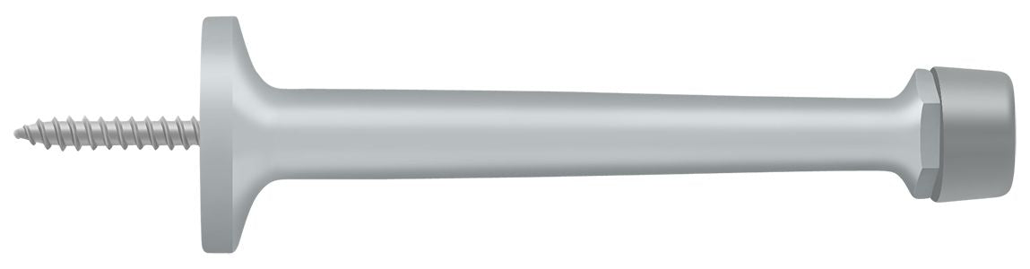 Deltana BDS425U26D 4" Baseboard Door Bumper; Solid Brass; Satin Chrome Finish Main image
