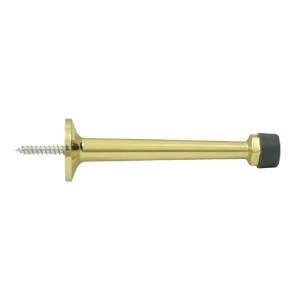 Deltana BDS425U3-UNL 4" Baseboard Door Bumper; Solid Brass; Unlacquered Bright Brass Finish Main image