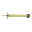Deltana BDS425U3-UNL 4" Baseboard Door Bumper; Solid Brass; Unlacquered Bright Brass Finish