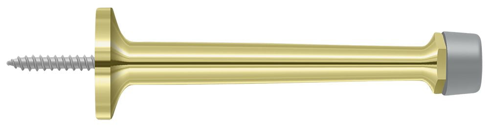 Deltana BDS425U3 4" Baseboard Door Bumper; Solid Brass; Bright Brass Finish Main image