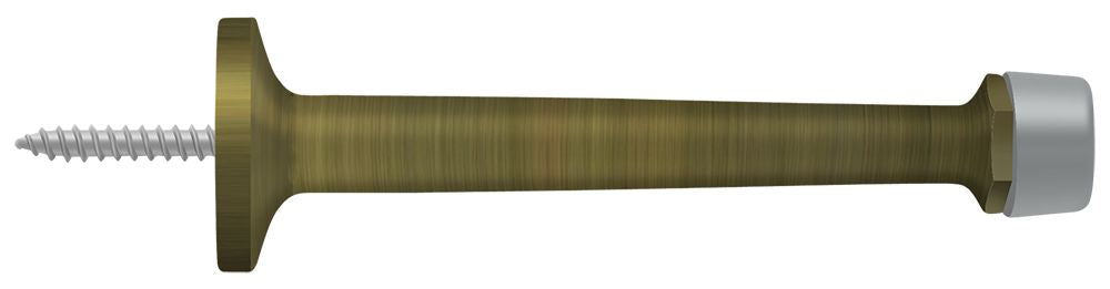Deltana BDS425U5 4" Baseboard Door Bumper; Solid Brass; Antique Brass Finish Main image