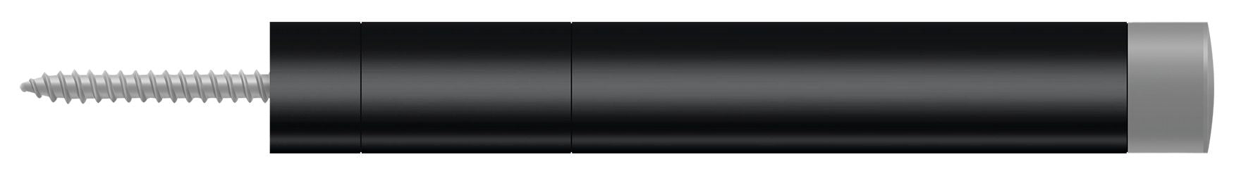 Deltana BDS450U19 Extension Baseboard Door Bumper; Solid Brass; Black Finish Main image