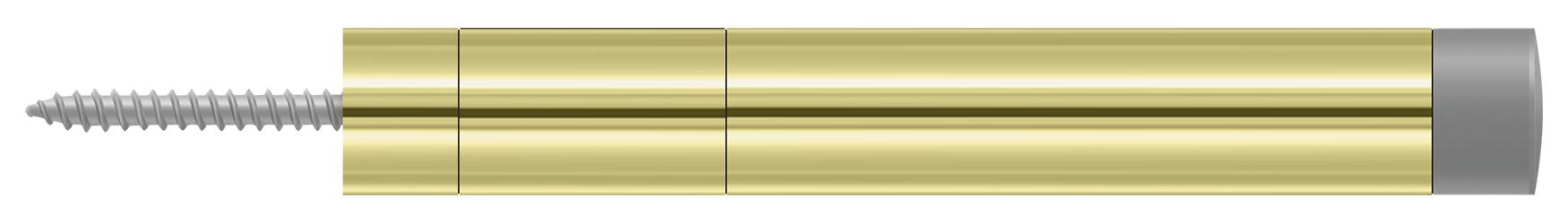 Deltana BDS450U3 Extension Baseboard Door Bumper; Solid Brass; Bright Brass Finish Main image