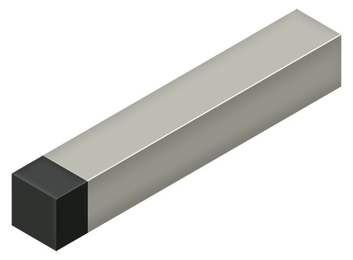 Deltana BDSS40U15 4" Modern Square Heavy Duty Door Bumper; Steel; Satin Nickel Finish Main image