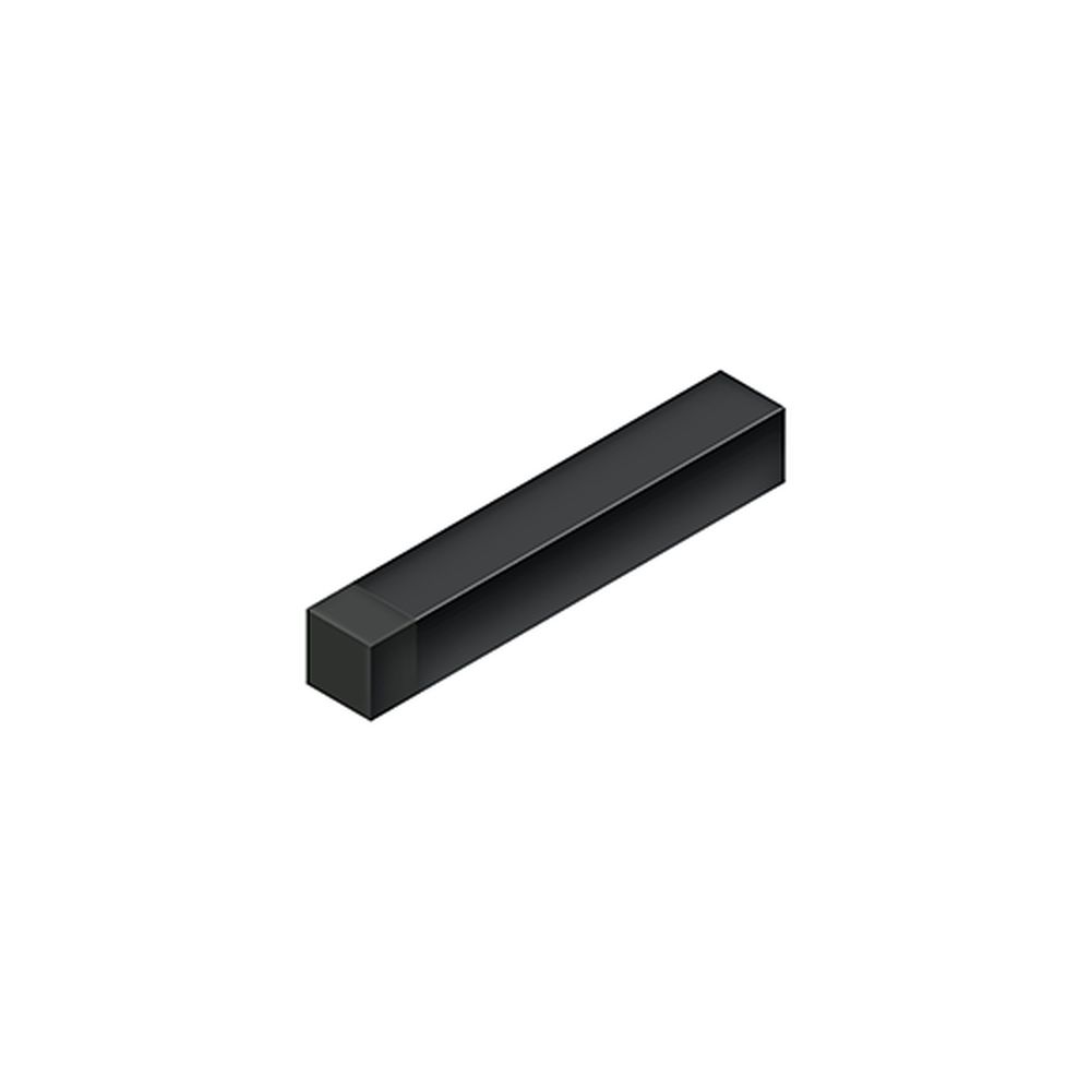 Deltana BDSS40U19 4" Modern Square Heavy Duty Door Bumper; Steel Black Finish Main image