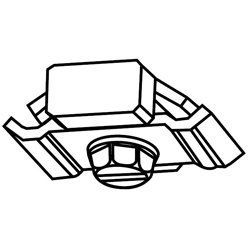 Best Hinges BP25077 Center Stop for the BP150 Track # 400004 Zinc Plated Finish Main image
