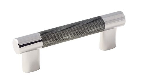 Amerock BP36557PNGM 3" and 3-3/4" (76mm and 96mm) Center to Center and 3-3/4" Center to Center Esquire Cabinet Pull Polished Nickel by Gunmetal Finish