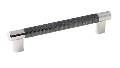 Amerock BP36559PNGM 6-5/16" (160 mm) Center to Center Esquire Cabinet Pull Polished Nickel by Gunmetal Finish